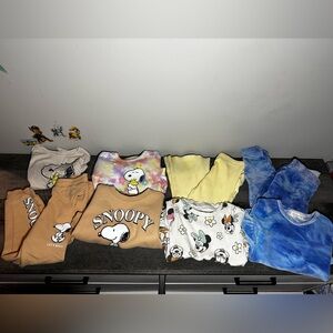 Girls Clothes Bundle Snoopy, Minnie Mouse, Btween Size 5T and 5